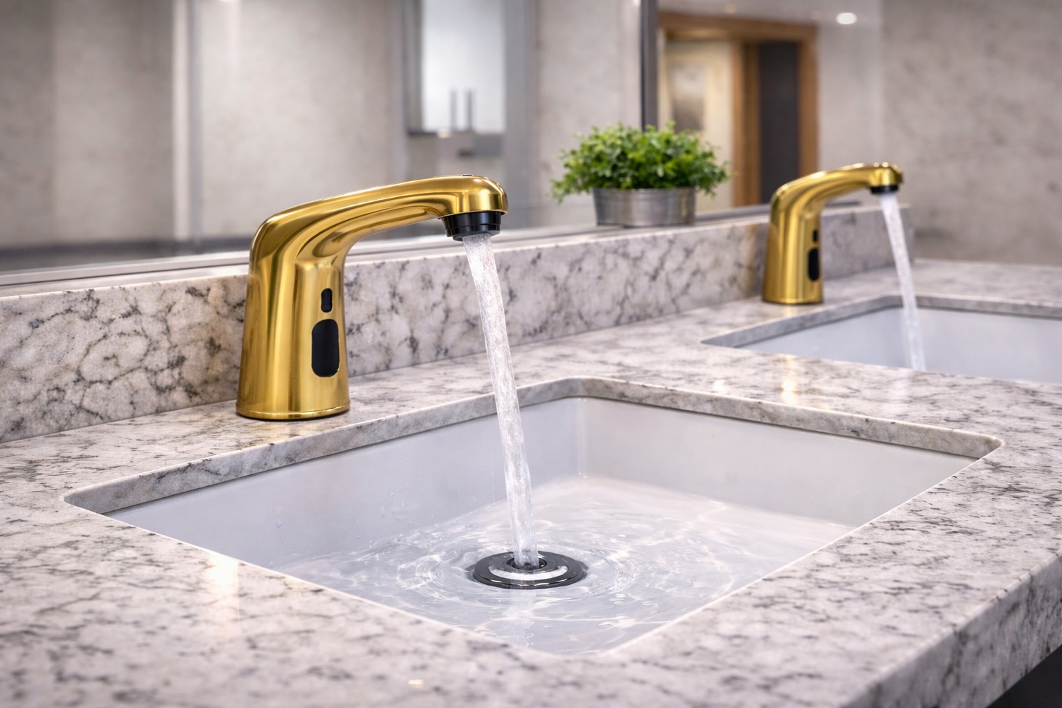 BathSelect gold infrared automatic faucet model BST-D627G